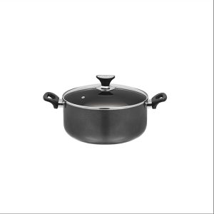 Heavy Material | Dishware Safe | Sonex | Non Stick | Casserole with Glass Lid Black and Durable Soft Handles | Size 32 Cm | Easy To Clean | Dutch | Handi | Original Made In Pakistan | Non Stick Coating  – 50121