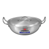 Sonex Round Karahi Aluminium Wok Wooden Handle